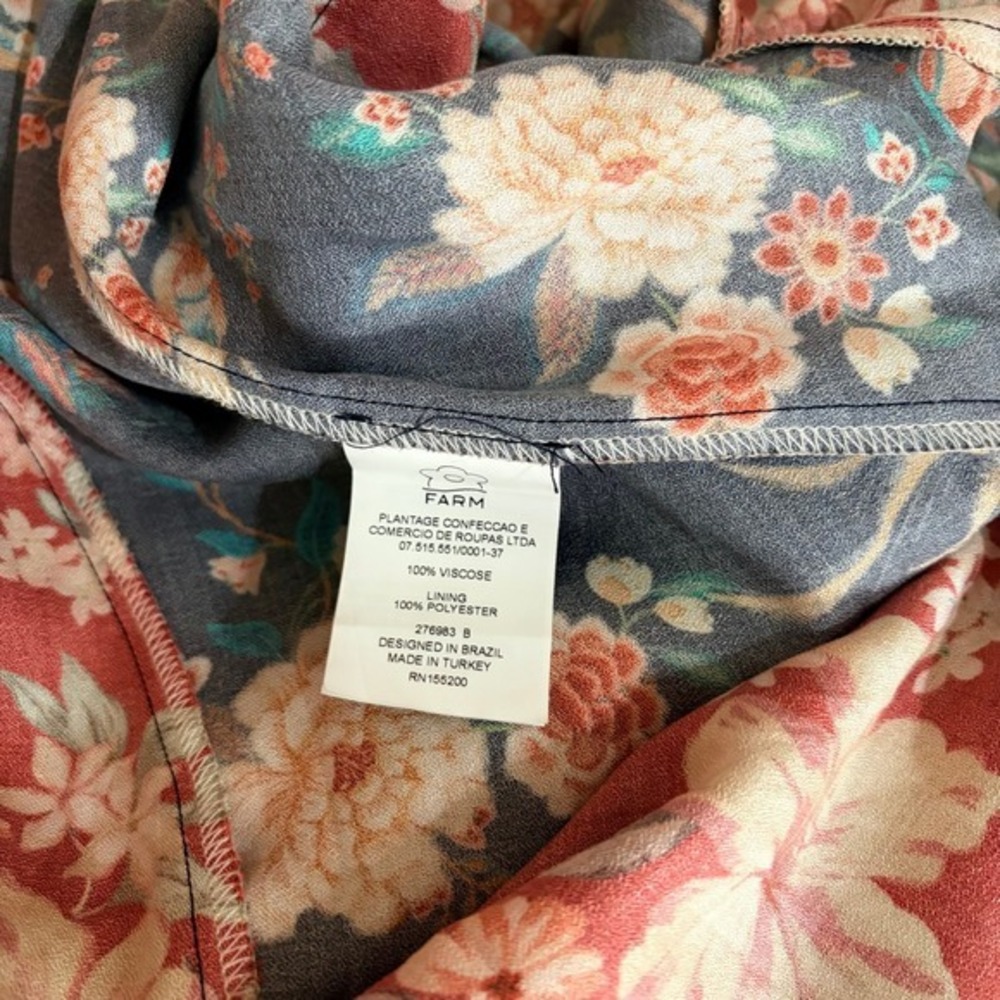 Anthropologie‎ FARM RIO Gracia Wrap Maxi Dress Floral Birds Bohemian X-Small - Picture 13 of 15